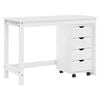 vidaXL Bureau Kas Set 2 st Wit Massief grenenhout