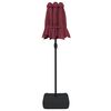 vidaXL Parasol dubbel dak met LED 316x145 cm bordeauxrood