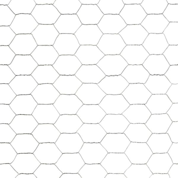 vidaXL Kippengaas 25x1,5 m gegalvaniseerd staal zilverkleurig