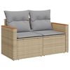 vidaXL Tuinbankenset 11 pcs Beige poly rattan