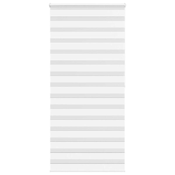 vidaXL Zebra rolgordijn 95x200 cm stofbreedte 90,9 cm polyester wit