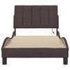 vidaXL Bedframe zonder matras "Hanko" 90x200 cm stof donkerbruin