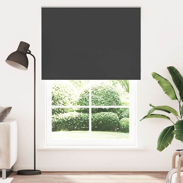 vidaXL Rolgordijn verduisterend 150x210 cm stofbreedte 146,6 cm zwart