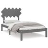 vidaXL Bedframe massief hout grijs 100x200 cm
