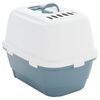 vidaXL Kattenbak met deksel 58x45x48 cm polypropeen wit en blauw