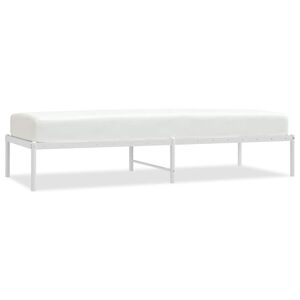 vidaXL Bedframe metaal wit 75 x 190 cm