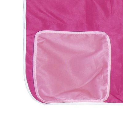 vidaXL Kinderhoogslaper met gordijnen 90x200 cm grenenhout roze