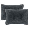 vidaXL Kussensloop 2 pcs HEERLEN Antracietkleurig 50 x 80 cm PV Fleece