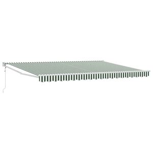 vidaXL Markies Groen en Wit 450 x 300 x 165 cm Polyester en Metaal