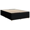 vidaXL Boxspring met matras stof zwart 140x190 cm