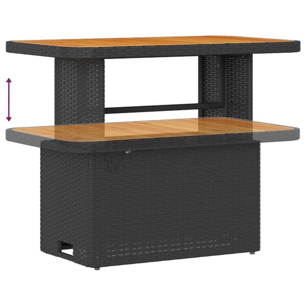 vidaXL Tuinbankenset 8 pcs Zwart poly rattan