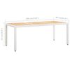 vidaXL 9-delige Tuinset poly rattan wit