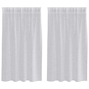 vidaXL Voile Gordijn 2 pcs Lichtgrijs 140 x 140 cm Polyester
