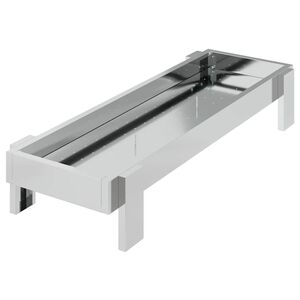 vidaXL Kippen voederbak Zilver 80 x 28 x 13.5 cm Gegalvaniseerd staal