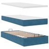vidaXL Ottoman bed met matras 90x190cm fluweel donkerblauw