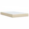 vidaXL Boxspring met matras stof cr&egrave;mekleurig 120x190 cm