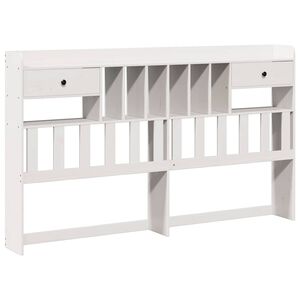 vidaXL Hoofdbord met opbergruimte 180 cm massief grenenhout wit
