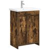 vidaXL Badkamermeubelset Gerookt eiken 81 x 40 x 84,5 cm Bewerkt hout