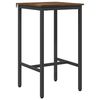 vidaXL Bartafel 52 x 52 x 90 cm Bewerkt hout Gerookt eiken Rechthoekig
