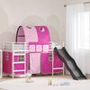 vidaXL Loftbed voor Kids Wit en Roze 75 x 190 cm Metaal