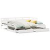 vidaXL Slaapbank met onderschuifbed/lades zonder matras 90x190 cm wit