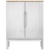 vidaXL Dressoir Wit 70 x 30 x 70,5 cm Massief Vurenhout