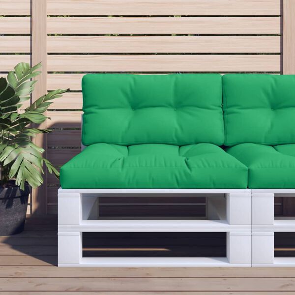 vidaXL Palletkussen 70x40x12 cm stof groen