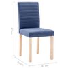 vidaXL Eetkamerstoelen 6 st stof blauw
