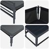 vidaXL Tuinbankenset met kussen 6 pcs Zwart Staal