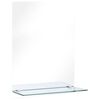 vidaXL Wandspiegel met schap 30x50 cm gehard glas