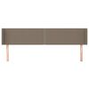 vidaXL Hoofdbord met randen 203x16x78/88 cm stof taupe