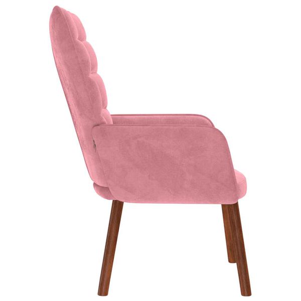 vidaXL Relaxstoel fluweel roze