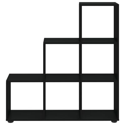 vidaXL Boekenkast trapvormig 107 cm bewerkt hout zwart