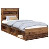 vidaXL Bedframe met hoofdeinde Oudhout 90 x 200 cm Massief grenenhout