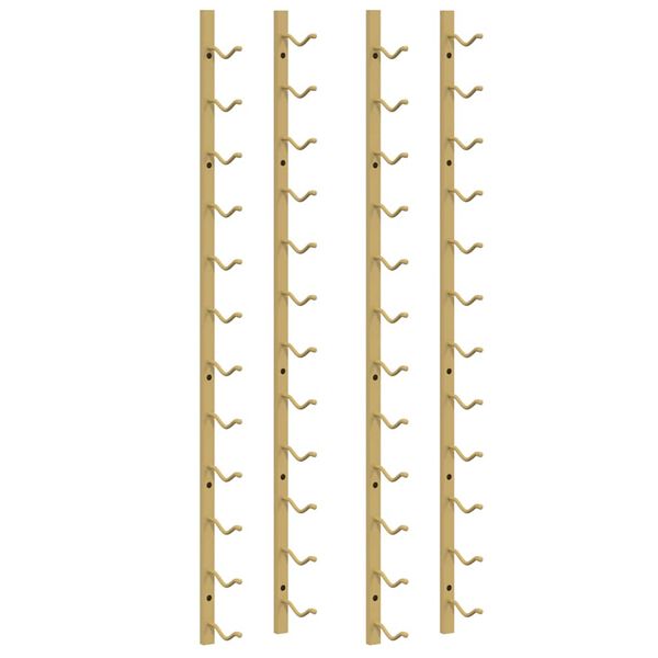 vidaXL Wijnrekken 2 st voor 12 flessen wandmontage ijzer goudkleurig