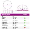 vidaXL Pooldome Doorzichtig 430 x 430 x 210 cm PVC