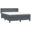 vidaXL Boxspring met matras fluweel donkergrijs 140x220 cm