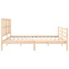 vidaXL Bedframe met hoofdbord massief hout