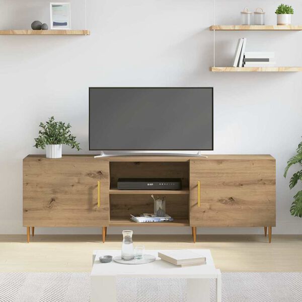 vidaXL TV-kast artisanaal eikenkleurig 150 x 30 x 50 cm Bewerkt hout