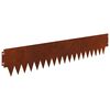 vidaXL Gazonrand 10 st 103 x 20 cm Staal Roestkleurig