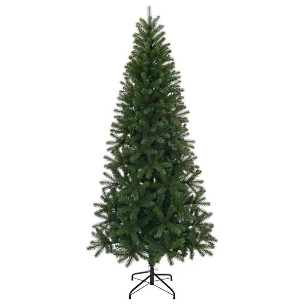 vidaXL Kunstkerstboom met 300 LED met standaard Groen 240 cm PE en PVC