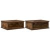 vidaXL Nachtkastje 2 st Gerookt eiken 40 x 31 x 15 cm Bewerkt hout