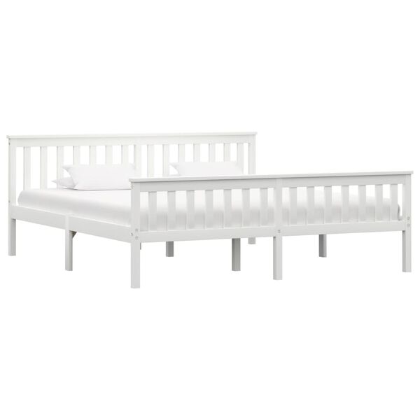 vidaXL Bedframe met 2 lades massief grenenhout wit 180x200 cm