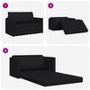 vidaXL Vouwsofa Bed Zwart 124 x 71 x 78 cm PVC