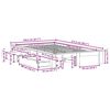 vidaXL Bedframe zonder matras massief grenenhout wasbruin 135x190 cm