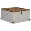 vidaXL Opbergkist HALDEN wit 91x91x47 cm massief grenenhout
