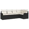 vidaXL Tuin Sofa Set Zwart poly rattan