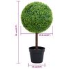 vidaXL Kunstplant met pot buxus bolvorming 50 cm groen