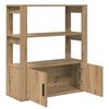 vidaXL Dressoir artisanaal eikenkleurig 30 x 80 x 90 cm Bewerkt hout