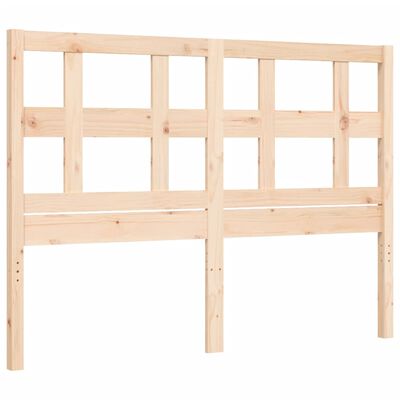 vidaXL Bedframe met hoofdbord massief hout 140x190 cm